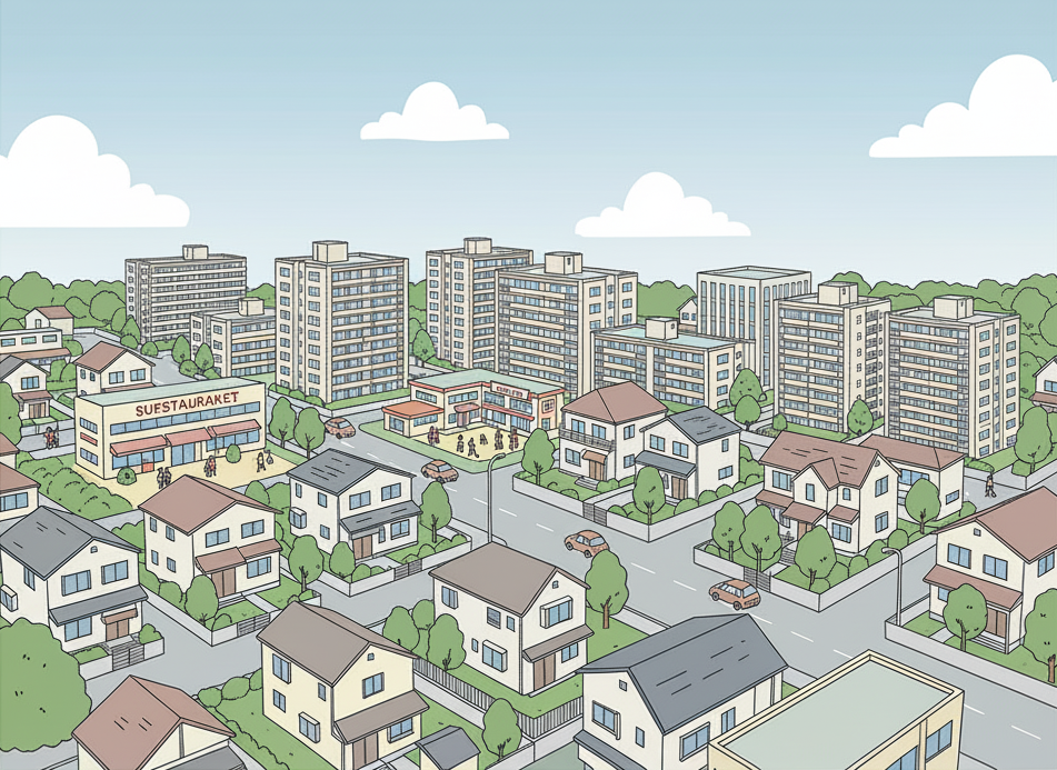 第二種中高層住居専用地域のイメージ図